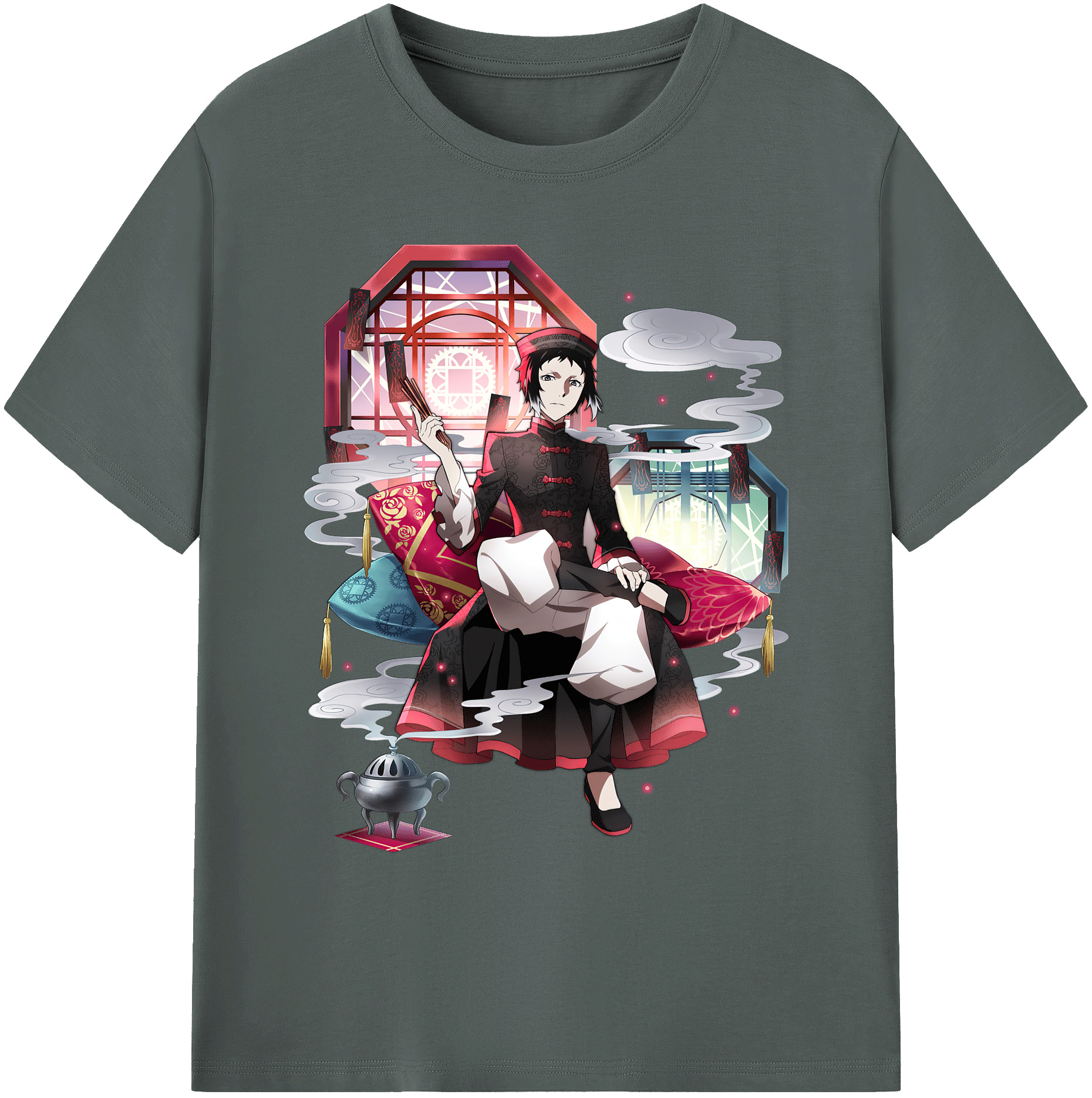 （画像用） 文豪ストレイドッグス Bungo Stray Dogs 綿100％ メンズ半袖Tシャツ｜肌触りやわらか＆通気性